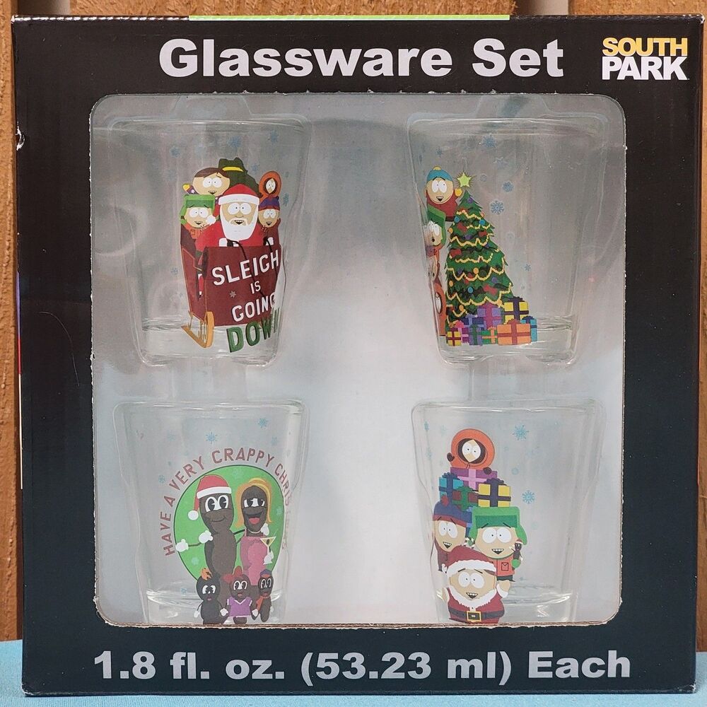 South Park Mini Shot Glass Set Gift Set Of 4 1.8 Oz